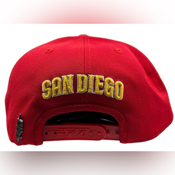 NEW San Diego Padres PRO STANDARD Red Mexico Side Patch Flat Brim Cap Gray UV - Picture 4 of 10